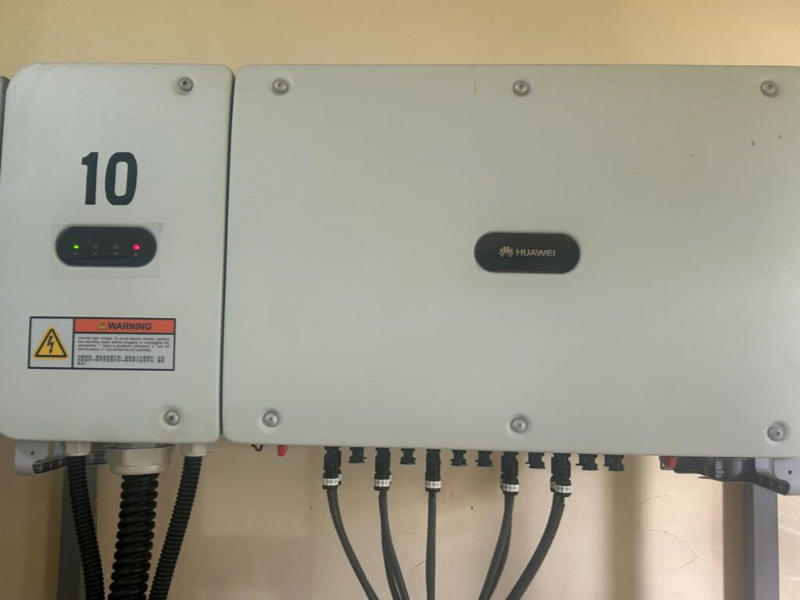 An app from Huawei is used to monitor the technological elements on the farm
