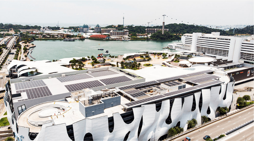 Planta de energía solar en techo - 830KW, VivoCity - Singapur