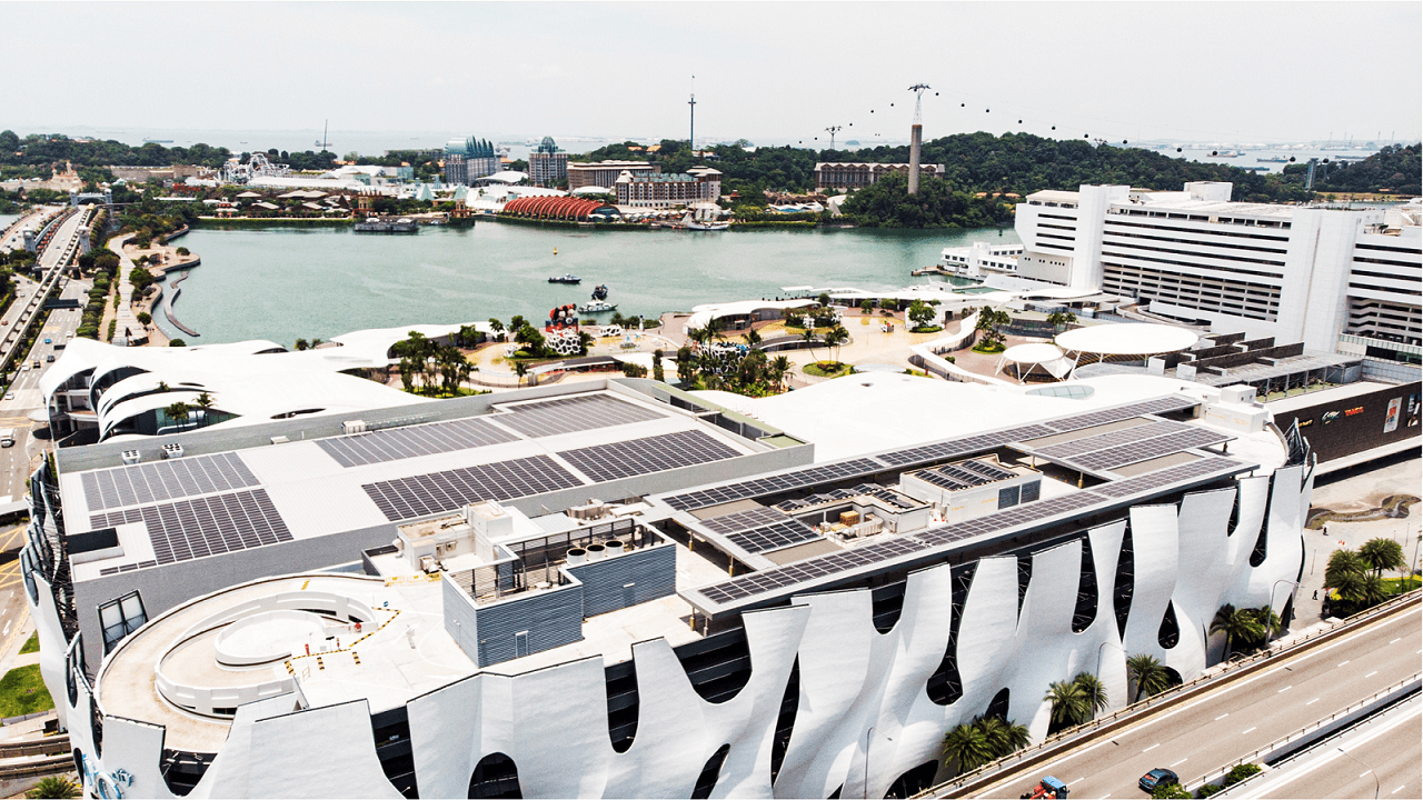830KW Dağıtılmış Çatı Tipi PV Santrali VivoCity, Singapur
